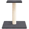 Draskymo stovas katėms su platforma, tamsiai pilkas, 38cm