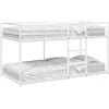 Dviaukštė lova be čiužinio Balta 90x200 cm Plienas