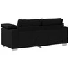 Dvivietė sofa Juodas 180 cm audinys