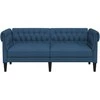 Dvivietė chesterfield sofa, mėlynos spalvos, audinys