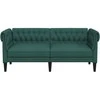 Dvivietė chesterfield sofa, tamsiai žalios spalvos, audinys
