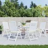 Dvivietė sodo sofa iš palečių, baltos spalvos, mediena