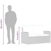 Dvivietė sodo sofa su pagalvėlėmis, juoda, 124cm, poliratanas