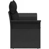 Sodo sofa su pagalve Juoda 141 x 62 x 69cm poliratanas