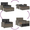 Dvivietė sodo sofa su pagalvėlėmis, pilkas, poliratanas/akacija
