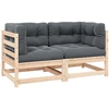 Dvivietė sodo sofa su pagalvėlėmis, smėlio spalvos, poliratanas