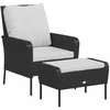 Dvivietė sodo sofa su pagalvėlėmis, šviesiai pilka, poliratanas