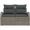 Sodo sofa su pagalve Pilka 124 x 62 x 69cm poliratanas