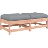 Dvivietė sodo sofa su staliuku/taburetėmis, pilka, poliratanas