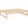 Dvivietė sodo sofa su staliuku/taburetėmis, juoda, poliratanas