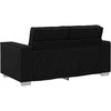 Dvivietė sofa Juodas 160 cm Dirbtinė oda