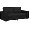 Dvivietė sofa Juodas 180 cm Dirbtinė oda