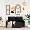 Dvivietė sofa, juodos spalvos, 120cm, aksomas