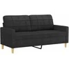 Dvivietė sofa, juodos spalvos, 140cm, audinys