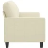 Dvivietė sofa, kreminės spalvos, 120cm, dirbtinė oda