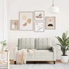 Dvivietė sofa, kreminės spalvos, 120cm, aksomas