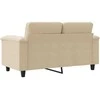 Dvivietė sofa, kreminės spalvos, 120cm, mikropluošto audinys