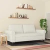 Dvivietė sofa, kreminės spalvos, 140cm, aksomas