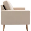 Dvivietė sofa, kreminės spalvos, audinys
