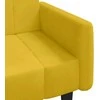 Dvivietė sofa-lova, geltonos spalvos, aksomas