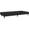 Dvivietė sofa-lova, juodos spalvos, aksomas