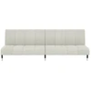 Dvivietė sofa-lova, kreminės spalvos, aksomas