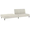 Dvivietė sofa-lova, kreminės spalvos, aksomas