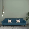 Dvivietė sofa-lova, mėlynos spalvos, aksomas