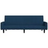 Dvivietė sofa-lova, mėlynos spalvos, aksomas
