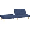 Dvivietė sofa-lova, mėlynos spalvos, audinys