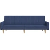 Dvivietė sofa-lova, mėlynos spalvos, audinys