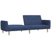 Dvivietė sofa-lova, mėlynos spalvos, audinys