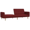 Dvivietė sofa-lova, raudonojo vyno spalvos, audinys