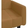 Dvivietė sofa-lova, rudos spalvos, aksomas