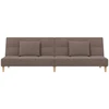 Dvivietė sofa-lova su dvejomis pagalvėmis, taupe, audinys