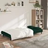 Dvivietė sofa-lova su dvejomis pagalvėmis, žalia, aksomas