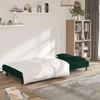Dvivietė sofa-lova su dvejomis pagalvėmis, žalia, aksomas