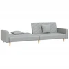 Dvivietė sofa-lova su dvejomis pagalvėmis, pilka, audinys