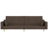 Dvivietė sofa-lova su dvejomis pagalvėmis, taupe, audinys