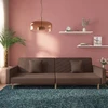 Dvivietė sofa-lova su dvejomis pagalvėmis, taupe, audinys