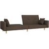 Dvivietė sofa-lova su dvejomis pagalvėmis, taupe, audinys