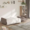 Dvivietė sofa-lova su dvejomis pagalvėmis, taupe, audinys