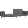 Dvivietė sofa-lova su dvejomis pagalvėmis, pilka, audinys