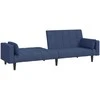 Dvivietė sofa-lova su dvejomis pagalvėmis, mėlyna, audinys