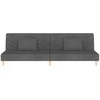 Dvivietė sofa-lova su dvejomis pagalvėmis, pilka, audinys