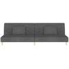 Dvivietė sofa-lova su dvejomis pagalvėmis, pilka, audinys