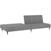 Dvivietė sofa-lova, šviesiai pilkos spalvos, aksomas
