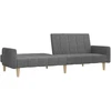 Dvivietė sofa-lova, šviesiai pilkos spalvos, audinys