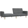 Dvivietė sofa-lova, šviesiai pilkos spalvos, audinys