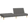 Dvivietė sofa-lova, šviesiai pilkos spalvos, audinys